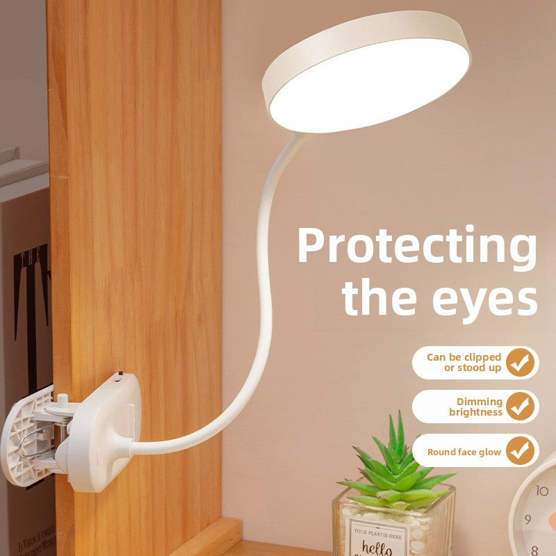 Office eye?protecting clip-on desk lamp
