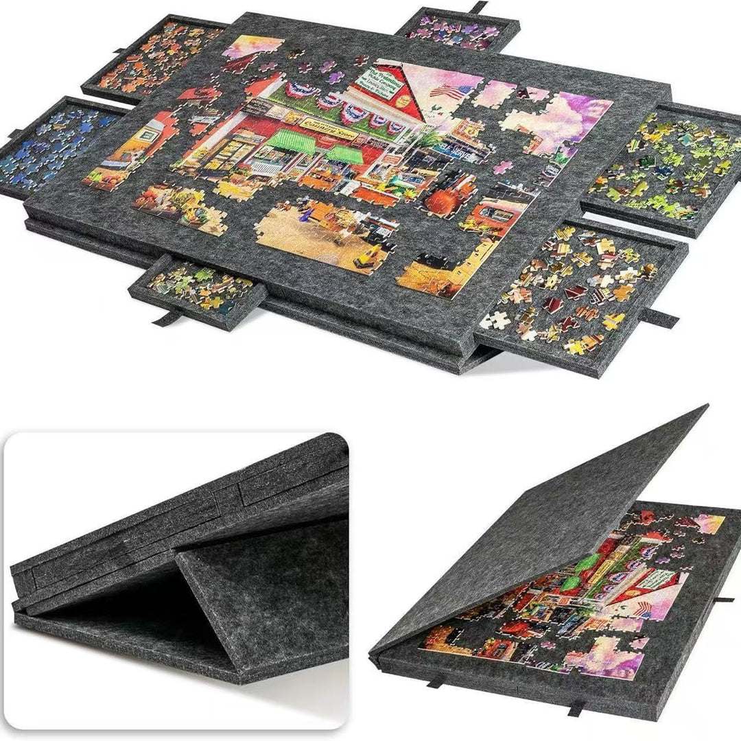 Childrens Puzzle Table Board with Drawers