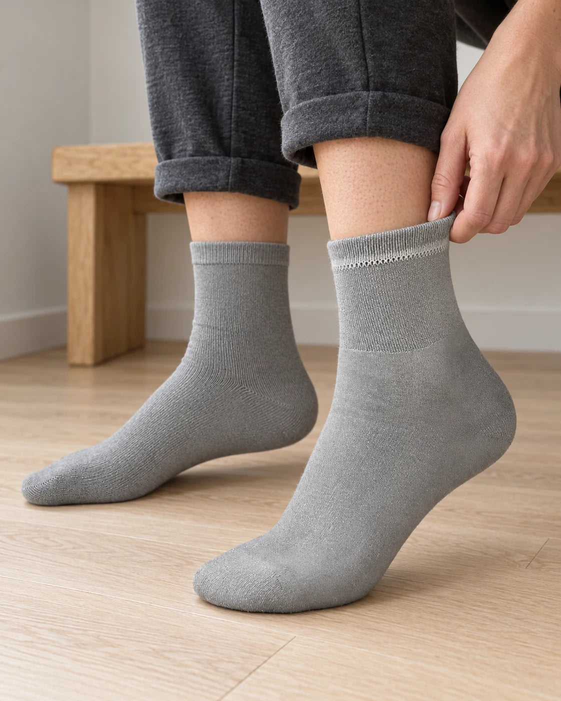 Pulling on the Day Sock